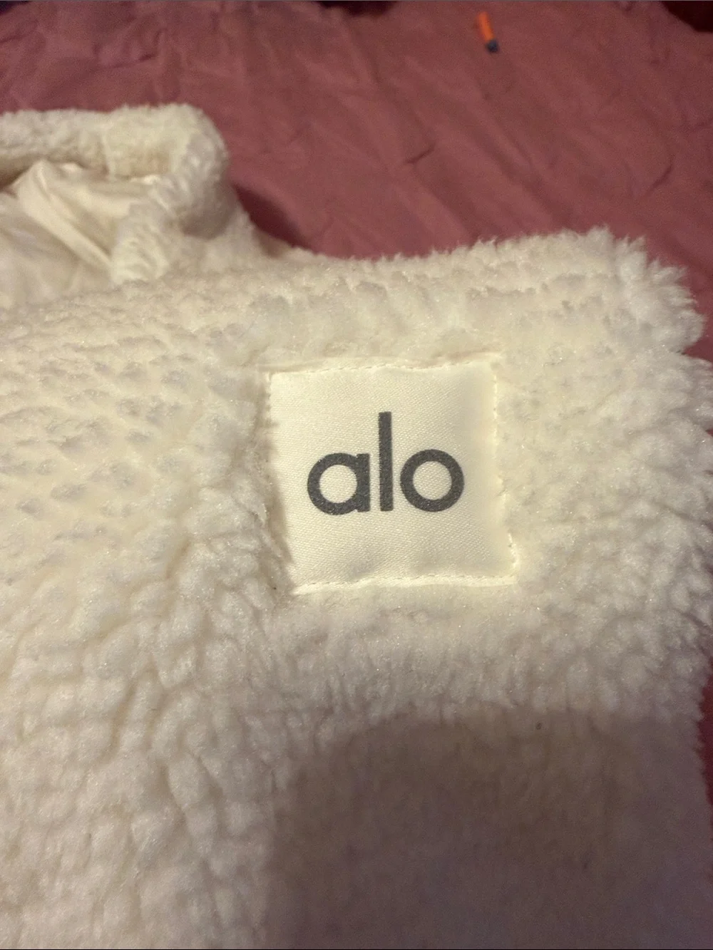 ALO Yoga Cream Sherpa Hoodie Jacket